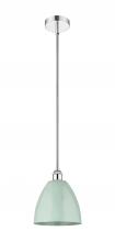 Innovations Lighting 616-1S-PC-MBD-9-SF - Plymouth - 1 Light - 9 inch - Polished Chrome - Stem hung - Mini Pendant
