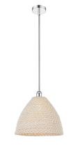 Innovations Lighting 616-1S-PC-NBD-16-NAT - Bristol Natural - 1 Light - 6 inch - Polished Chrome - Mini Pendant