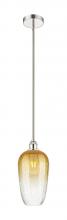 Innovations Lighting 616-1S-PN-G484-7AM - Brookhaven Flute - 1 Light - 7 inch - Polished Nickel - Stem hung - Mini Pendant