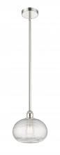 Innovations Lighting 616-1S-PN-G555-10CL - Ithaca - 1 Light - 10 inch - Polished Nickel - Stem hung - Mini Pendant