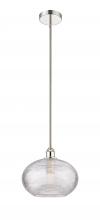 Innovations Lighting 616-1S-PN-G555-12CL - Ithaca - 1 Light - 12 inch - Polished Nickel - Stem hung - Mini Pendant