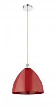 Innovations Lighting 616-1S-PN-MBD-16-RD - Plymouth - 1 Light - 16 inch - Polished Nickel - Stem hung - Mini Pendant