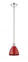 Innovations Lighting 616-1S-PN-MBD-75-RD - Plymouth - 1 Light - 8 inch - Polished Nickel - Stem hung - Mini Pendant
