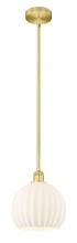 Innovations Lighting 616-1S-SG-G1217-10WV - White Venetian - 1 Light - 10 inch - Satin Gold - Stem Hung - Mini Pendant