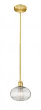Innovations Lighting 616-1S-SG-G555-8CL - Ithaca - 1 Light - 8 inch - Satin Gold - Stem hung - Mini Pendant