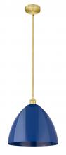 Innovations Lighting 616-1S-SG-MBD-16-BL - Plymouth - 1 Light - 16 inch - Satin Gold - Stem hung - Mini Pendant