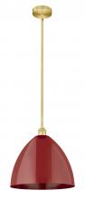 Innovations Lighting 616-1S-SG-MBD-16-RD - Plymouth - 1 Light - 16 inch - Satin Gold - Stem hung - Mini Pendant