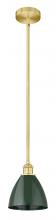 Innovations Lighting 616-1S-SG-MBD-75-GR - Plymouth - 1 Light - 8 inch - Satin Gold - Stem hung - Mini Pendant
