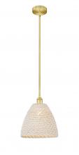 Innovations Lighting 616-1S-SG-NBD-12-NAT - Bristol Natural - 1 Light - 6 inch - Satin Gold - Mini Pendant