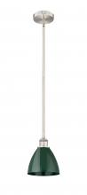 Innovations Lighting 616-1S-SN-MBD-75-GR - Plymouth - 1 Light - 8 inch - Brushed Satin Nickel - Stem hung - Mini Pendant