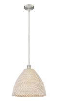 Innovations Lighting 616-1S-SN-NBD-16-NAT - Bristol Natural - 1 Light - 6 inch - Brushed Satin Nickel - Mini Pendant