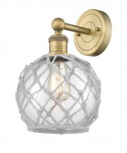 Innovations Lighting 616-1W-BB-G122-8RW - Farmhouse Rope - 1 Light - 8 inch - Brushed Brass - Sconce
