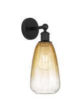 Innovations Lighting 616-1W-BK-G480-6AM - Brookhaven Almond - 1 Light - 6 inch - Matte Black - Sconce