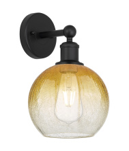 Innovations Lighting 616-1W-BK-G483-8AM - Brookhaven Globe - 1 Light - 8 inch - Matte Black - Sconce