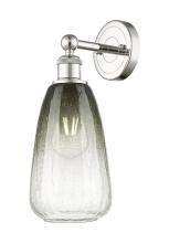 Innovations Lighting 616-1W-PN-G480-6SL - Brookhaven Almond - 1 Light - 6 inch - Polished Nickel - Sconce