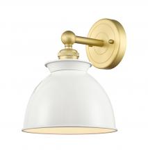 Innovations Lighting 616-1W-SG-M14-W - Adirondack - 1 Light - 8 inch - Satin Gold - Sconce