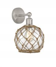 Innovations Lighting 616-1W-SN-G122-8RB - Farmhouse Rope - 1 Light - 8 inch - Brushed Satin Nickel - Sconce