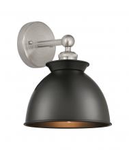 Innovations Lighting 616-1W-SN-M14-BK - Adirondack - 1 Light - 8 inch - Brushed Satin Nickel - Sconce