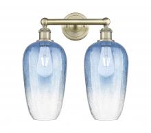 Innovations Lighting 616-2W-AB-G484-7SB - Brookhaven Flute - 2 Light - 16 inch - Antique Brass - Bath Vanity Light