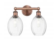 Innovations Lighting 616-2W-AC-G459-6CL - Preston Bulb - 2 Light - 15 inch - Antique Copper - Bath Vanity Light