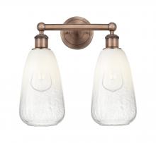 Innovations Lighting 616-2W-AC-G480-6OP - Brookhaven Almond - 2 Light - 15 inch - Antique Copper - Bath Vanity Light