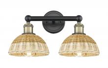 Innovations Lighting 616-2W-BAB-NBD2-75-NAT - Bristol Natural II - 2 Light - 17 inch - Black Antique Brass - Bath Vanity Light
