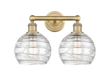 Innovations Lighting 616-2W-BB-G1213-8CL - Athens Deco Swirl - 2 Light - 17 inch - Brushed Brass - Bath Vanity Light