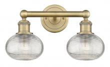 Innovations Lighting 616-2W-BB-G555-6CL - Ithaca - 2 Light - 15 inch - Brushed Brass - Bath Vanity Light