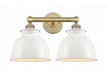 Innovations Lighting 616-2W-BB-M14-W - Adirondack - 2 Light - 17 inch - Brushed Brass - Bath Vanity Light