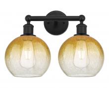 Innovations Lighting 616-2W-BK-G483-8AM - Brookhaven Globe - 2 Light - 17 inch - Matte Black - Bath Vanity Light