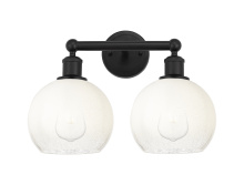 Innovations Lighting 616-2W-BK-G483-8OP - Brookhaven Globe - 2 Light - 17 inch - Matte Black - Bath Vanity Light