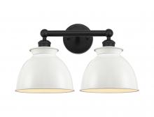 Innovations Lighting 616-2W-BK-M14-W - Adirondack - 2 Light - 17 inch - Matte Black - Bath Vanity Light