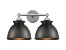 Innovations Lighting 616-2W-PC-M14-BK - Adirondack - 2 Light - 17 inch - Polished Chrome - Bath Vanity Light