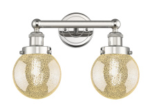 Innovations Lighting 616-2W-PN-G208-6 - Beacon - 2 Light - 15 inch - Polished Nickel - Bath Vanity Light