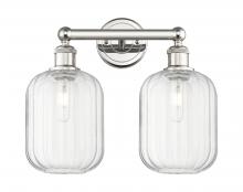 Innovations Lighting 616-2W-PN-G460-7CL - Preston Cylinder - 2 Light - 16 inch - Polished Nickel - Bath Vanity Light