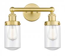 Innovations Lighting 616-2W-SG-G312 - Dover - 2 Light - 14 inch - Satin Gold - Bath Vanity Light
