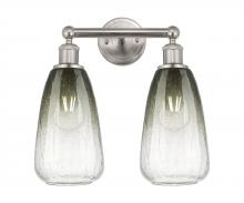 Innovations Lighting 616-2W-SN-G480-6SL - Brookhaven Almond - 2 Light - 15 inch - Brushed Satin Nickel - Bath Vanity Light