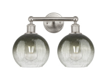 Innovations Lighting 616-2W-SN-G483-8SL - Brookhaven Globe - 2 Light - 17 inch - Brushed Satin Nickel - Bath Vanity Light