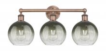 Innovations Lighting 616-3W-AC-G483-8SL - Brookhaven Globe - 3 Light - 26 inch - Antique Copper - Bath Vanity Light