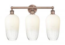Innovations Lighting 616-3W-AC-G484-7OP - Brookhaven Flute - 3 Light - 25 inch - Antique Copper - Bath Vanity Light