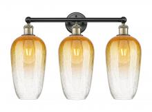 Innovations Lighting 616-3W-BAB-G484-7AM - Brookhaven Flute - 3 Light - 25 inch - Black Antique Brass - Bath Vanity Light