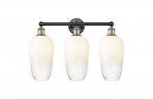 Innovations Lighting 616-3W-BAB-G484-7OP - Brookhaven Flute - 3 Light - 25 inch - Black Antique Brass - Bath Vanity Light