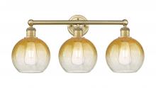 Innovations Lighting 616-3W-BB-G483-8AM - Brookhaven Globe - 3 Light - 26 inch - Brushed Brass - Bath Vanity Light