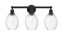Innovations Lighting 616-3W-BK-G459-6CL - Preston Bulb - 3 Light - 24 inch - Matte Black - Bath Vanity Light