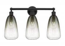Innovations Lighting 616-3W-BK-G480-6SL - Brookhaven Almond - 3 Light - 24 inch - Matte Black - Bath Vanity Light