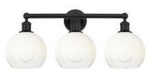 Innovations Lighting 616-3W-BK-G483-8OP - Brookhaven Globe - 3 Light - 26 inch - Matte Black - Bath Vanity Light