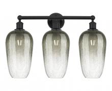 Innovations Lighting 616-3W-BK-G484-7SL - Brookhaven Flute - 3 Light - 25 inch - Matte Black - Bath Vanity Light