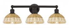 Innovations Lighting 616-3W-OB-NBD2-75-NAT - Bristol Natural II - 3 Light - 26 inch - Oil Rubbed Bronze - Bath Vanity Light