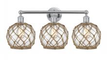 Innovations Lighting 616-3W-PC-G122-8RB - Farmhouse Rope - 3 Light - 26 inch - Polished Chrome - Bath Vanity Light