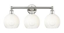 Innovations Lighting 616-3W-PN-G483-8OP - Brookhaven Globe - 3 Light - 26 inch - Polished Nickel - Bath Vanity Light